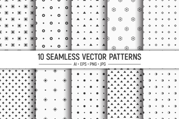 10 Seamless Geometric Shapes Patterns for Versatile Design