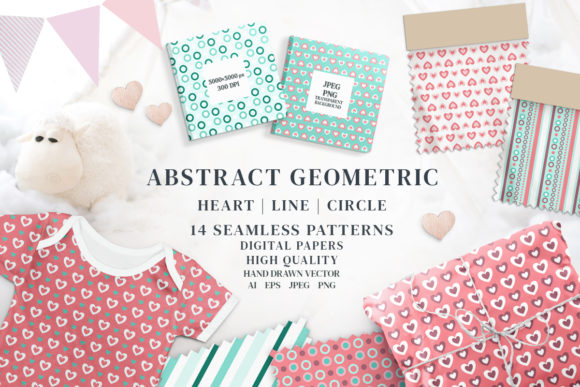 14 Abstract Geometric Seamless Patterns