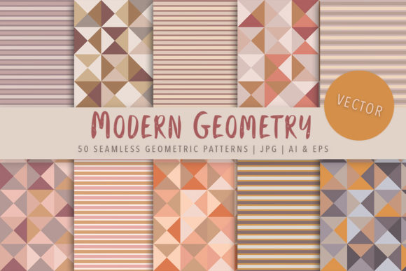 50 Geometric Patterns Vector Bundle