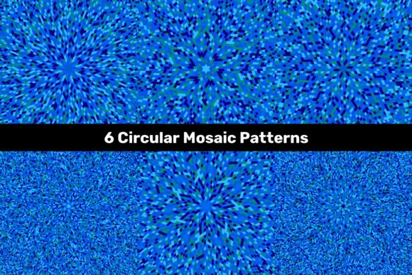 6 Blue Circular Mosaic Patterns: A Practical Design Asset for Professional Workflows