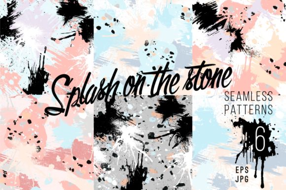 6 Seamless Patterns: Splash Stone – A Designer’s Toolkit