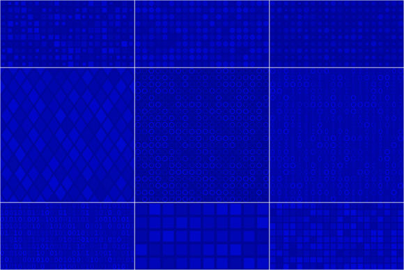 Abstract Seamless Patterns in Blue: A Designer's Toolkit