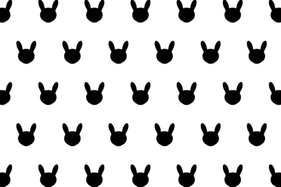Bunny Patterns Glyph 1: High-Resolution Vector Illustrations