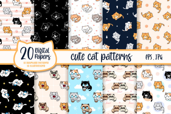 Cute Cats Seamless Patterns Set: A Practical Evaluation for Creative Projects
