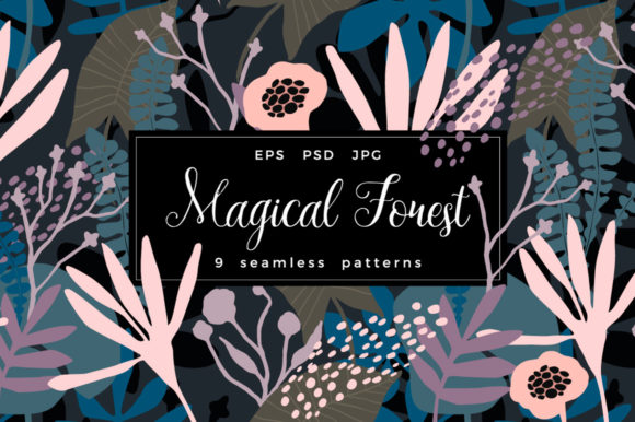 Magical Forest Seamless Patterns for Designers