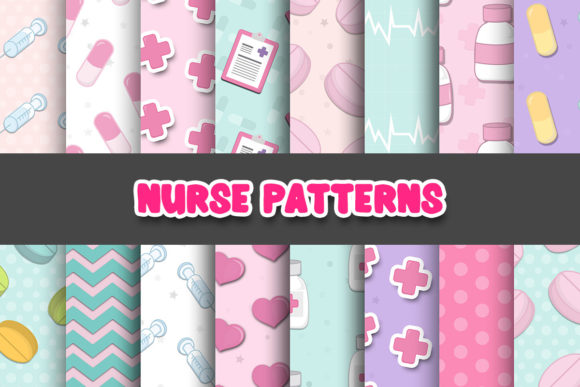 Nurse Digital Papers Patterns for Creative Projects