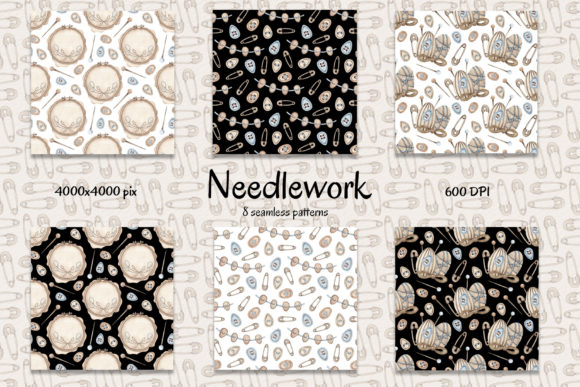 Seamless Patterns Needlework: Artful Designs for Creators