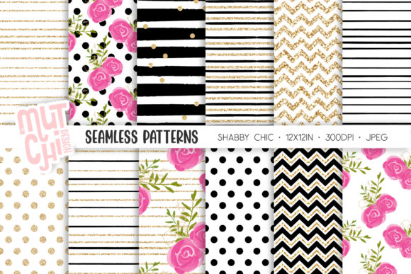 Shabby Chic Seamless Patterns for Creative Projects