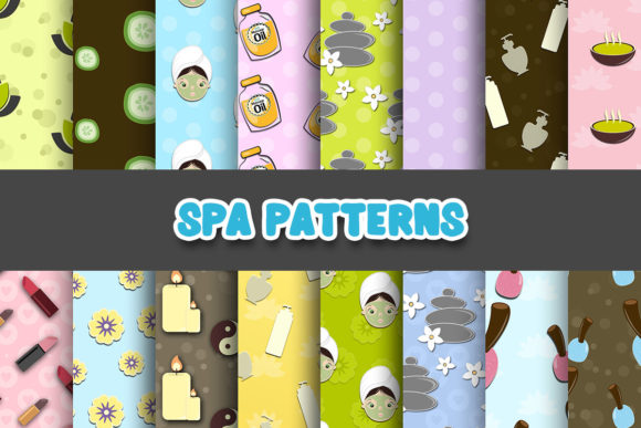Spa Digital Papers Patterns for Creative Projects