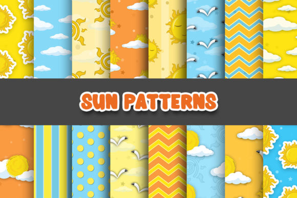Sun Digital Papers Patterns for Creative Projects