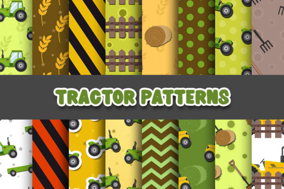 Tractor Digital Papers Patterns for Creative Projects