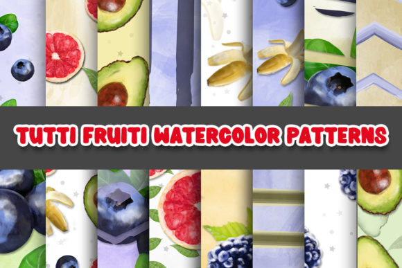 Tutti Fruitti Digital Papers Patterns