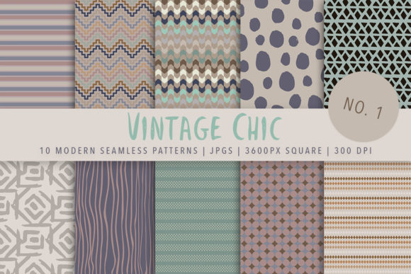 Vintage Chic Vol. 1 Seamless Patterns